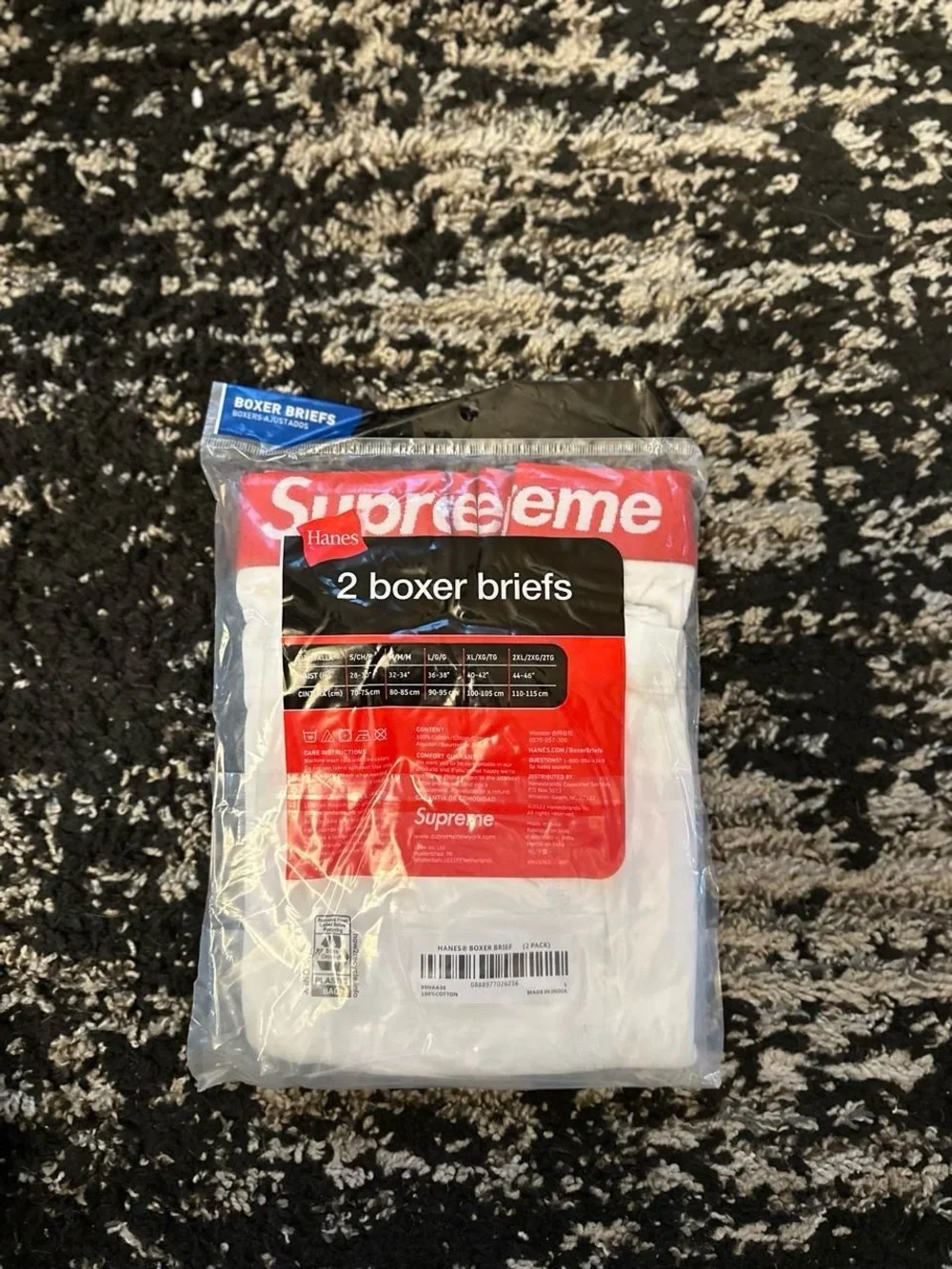 Supreme Hanes White Boxers 2 Pack